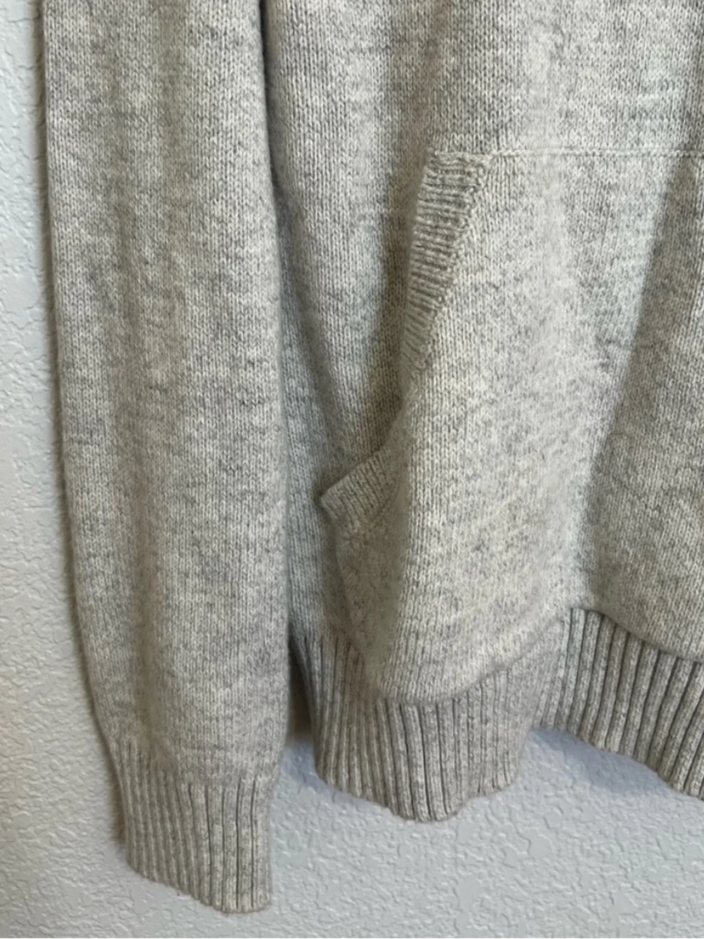 Goodfellow & Co Gray Marled Knit Hoodie Sweater | Soft Pullover | Size M